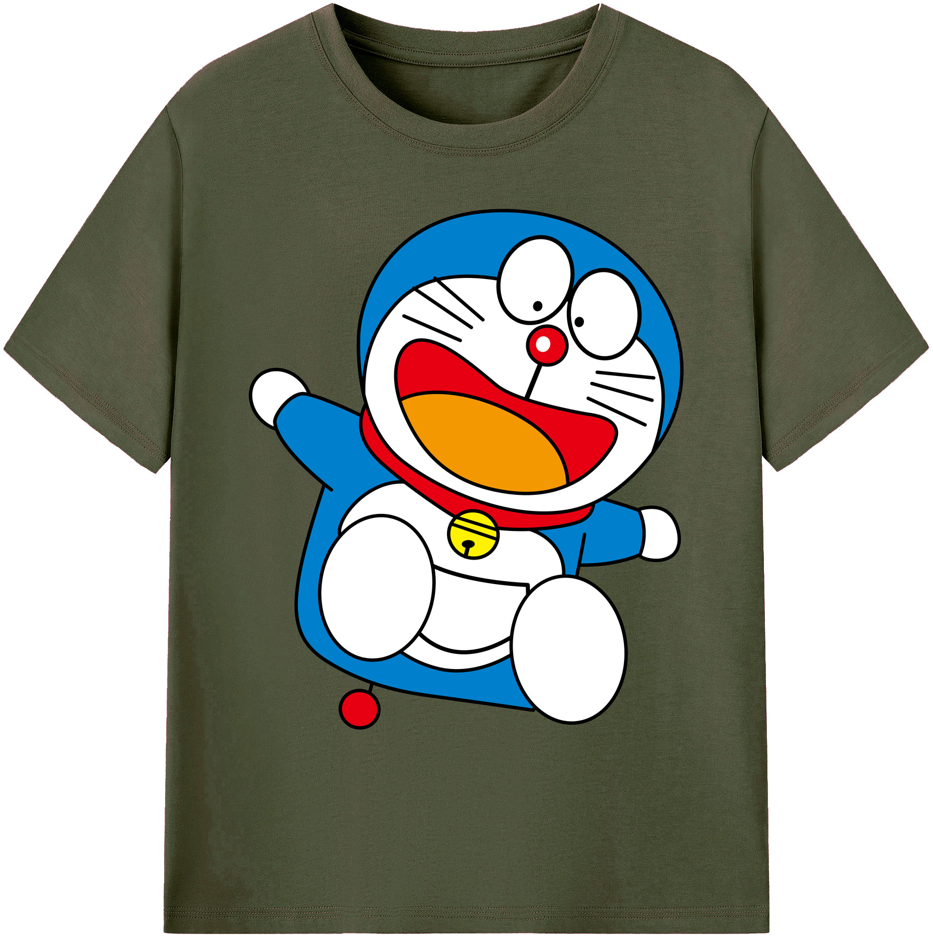 （画像用） ドラえもん Doraemon 綿100％ メンズ半袖Tシャツ｜肌触りやわらか＆通気性